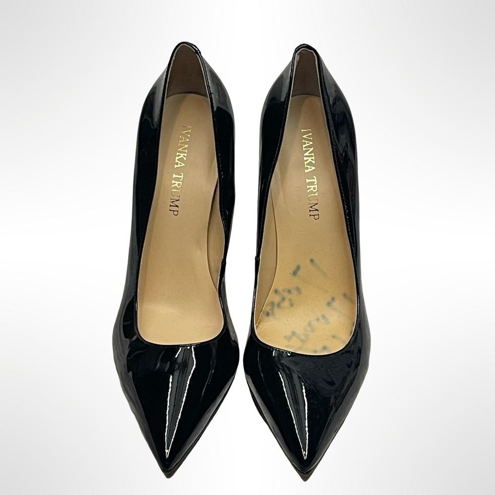Ivanka Trump pointed toe Black Leather Pumps in size 7 - Picture 2 of 8
